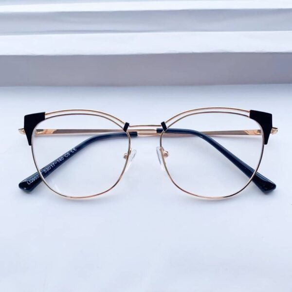 Noir Gold Geometric Blue Light Glasses